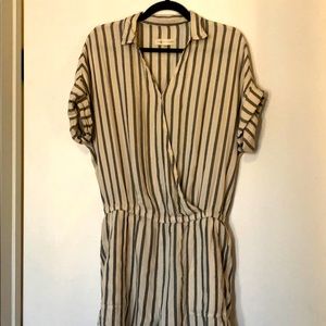 Navy, White Lou & Grey slouchy romper, S